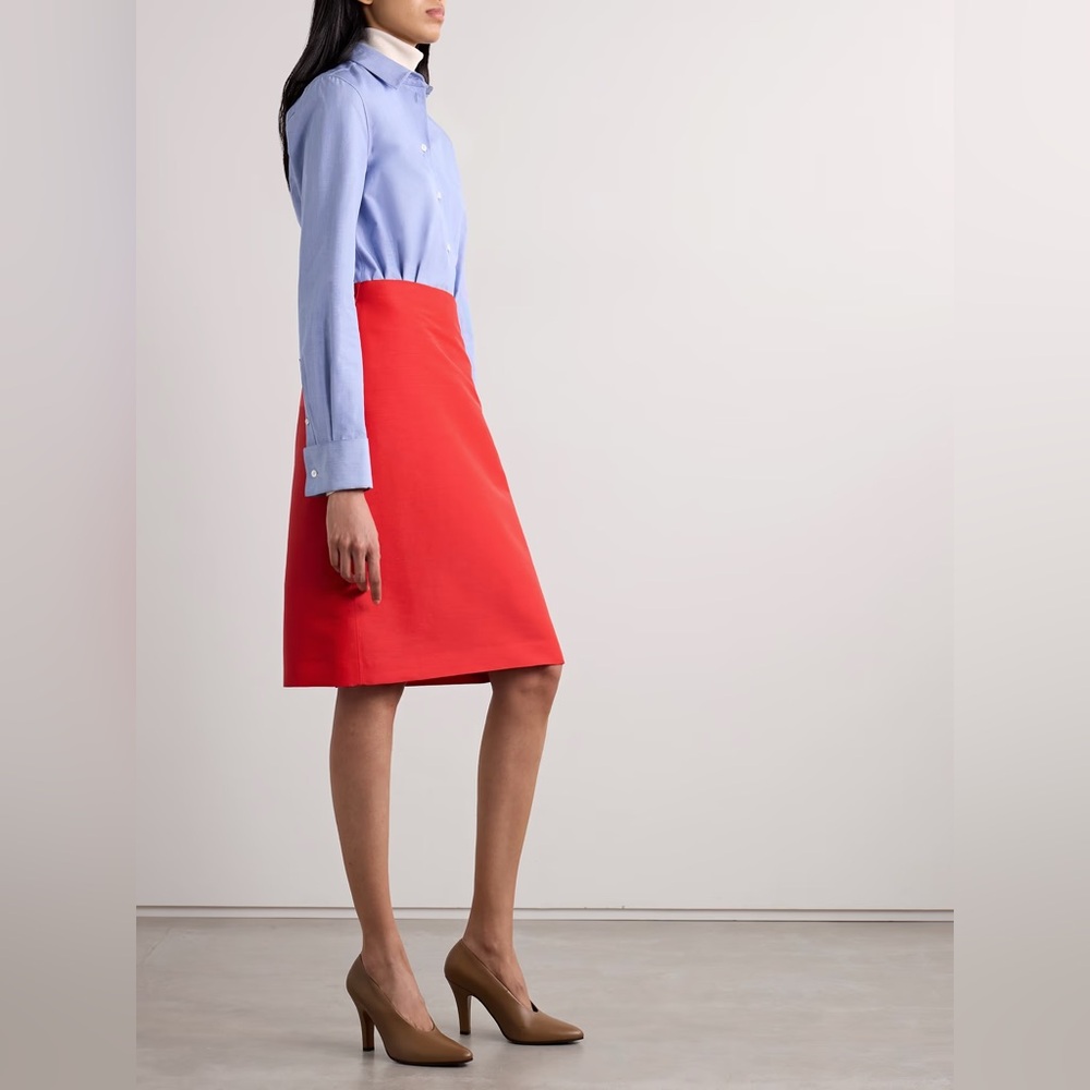 The Row Orange A-Line Knee-Length Skirt for Work